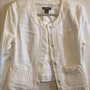 Ann Taylor Summer White Suit Jacket
